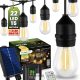 Napelemes kerti girland 22 db LED dekoratív izzó 15 m + távirányító IP65 2700 K Meleg SOLLIS LUMILED