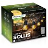 Napelemes kerti girland 30x LED dekoratív izzó 20m + távirányító IP65 2700K Meleg SOLLIS LUMILED
