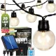 Napelemes kerti fényfüzér 20 LED díszgömbök 7,36m 3000K meleg fehér + távirányító GLADI CONTROL LUMILED