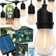 Napelemes kerti girland 15x LED dekoratív izzók 10,4 m 2700 K Meleg + Távirányító IP65 SOLLIS 2 LUMILED