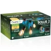 Napelemes kerti girland 15x LED dekoratív izzók 10,4 m 2700 K Meleg + Távirányító IP65 SOLLIS 2 LUMILED