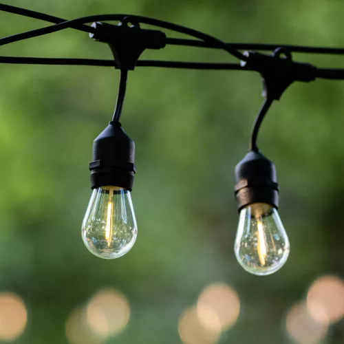 Napelemes kerti girland 15x LED dekoratív izzók 10,4 m 2700 K Meleg + Távirányító IP65 SOLLIS 2 LUMILED