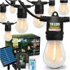 Napelemes kerti girland 15x LED dekoratív izzók 10,4 m 2700 K Meleg szín + SOLENA LUMILED távirányító