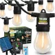 Napelemes kerti girland 15x LED dekoratív izzók 10,4 m 2700 K Meleg szín + SOLENA LUMILED távirányító
