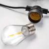 Napelemes kerti girland 15x LED dekoratív izzók 10,4 m 2700 K Meleg szín + SOLENA LUMILED távirányító