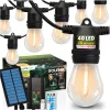 Napelemes kerti girland 40 db LED dekoratív izzó 20 m 2700 K meleg fehér + SOLENA LUMILED távirányító