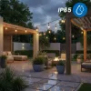 Napelemes kerti girland 40 db LED dekoratív izzó 20 m 2700 K meleg fehér + SOLENA LUMILED távirányító