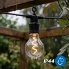 Napelemes kerti girland 15x LED dekoratív izzók 11,58m 2200K Meleg + Távirányító ALAVAS LUMILED