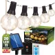 Napelemes kerti girland 20x LED dekoratív izzók 10,55m 3000K Meleg + Távirányító AURA LUMILED