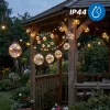 Napelemes kerti girland 20x LED dekoratív izzók 10,55m 3000K Meleg + Távirányító AURA LUMILED
