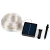 Napelemes kerti LED fényfüzér, dekoratív, 100x LED, 11,9m, KÍGYÓ, 3000K meleg fényű DALEN LUMILED