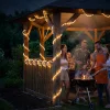Napelemes kerti LED fényfüzér, dekoratív, 100x LED, 11,9m, KÍGYÓ, 3000K meleg fényű DALEN LUMILED