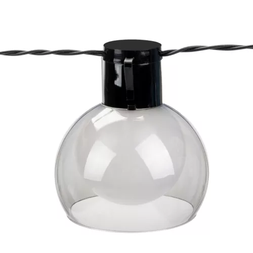Napelemes kerti girland 10x LED dekoratív lámpák 4,7m 3000K Meleg PERLA LUMILED