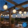 Napelemes kerti girland 10x LED dekoratív lámpák 4,7m 3000K Meleg PERLA LUMILED