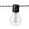 Napelemes kerti LED fényfüzér, dekoratív, izzók, 20x LED, 7,7m, 2700K meleg fényű LUMILED