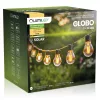 Napelemes kerti LED fényfüzér, dekoratív, izzók, 30x LED, 10,7m, 2700K meleg fényű LUMILED
