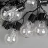 Napelemes kerti LED fényfüzér, dekoratív, izzók, 30x LED, 10,7m, 2700K meleg fényű LUMILED