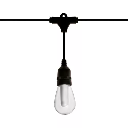 Kerti napelemes fényfüzér 15x LED lánghatású dekorlámpákkal 15m 1800K meleg fehér FLAME LUMILED