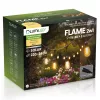 Kerti napelemes fényfüzér 15x LED lánghatású dekorlámpákkal 15m 1800K meleg fehér FLAME LUMILED