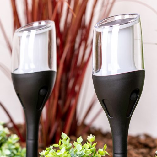 Solar LED kerti lámpa kültéri lánghatású IGNIS 64 cm LUMILED