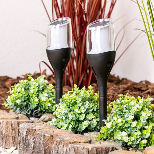 Solar LED kerti lámpa kültéri lánghatású IGNIS 64 cm LUMILED