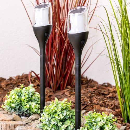 Solar LED kerti lámpa kültéri lánghatású IGNIS 64 cm LUMILED