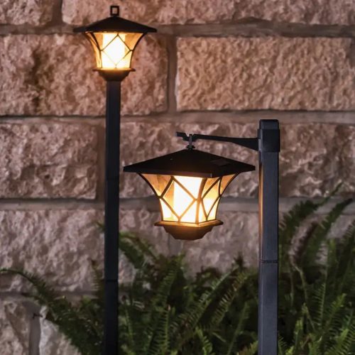 LED napelemes kerti lámpa RIBES kültéri lámpás 150cm LUMILED