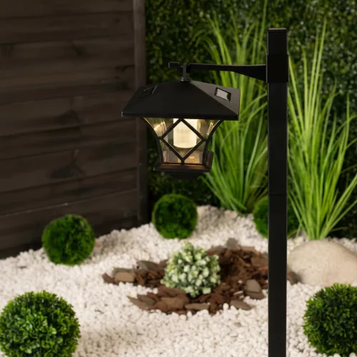 LED napelemes kerti lámpa RIBES kültéri lámpás 150cm LUMILED