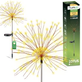   Napelemes LED-es kerti lámpa LOTUS Pitypang fában 80cm LUMILED