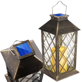   LED napelemes kerti lámpa LIRIO Függő Lámpa Patina 28cm LUMILED