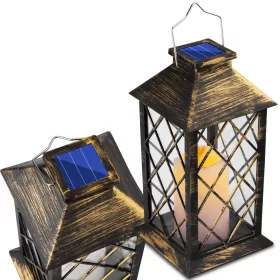   LED napelemes kerti lámpa LIRIO Függő Lámpa Patina 28cm LUMILED