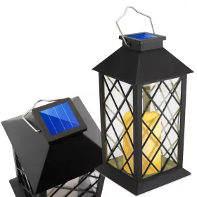   LED napelemes kerti lámpa LIRIO Függő Lámpa 28cm Fekete LUMILED