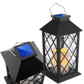   LED napelemes kerti lámpa LIRIO Függő Lámpa 28cm Fekete LUMILED