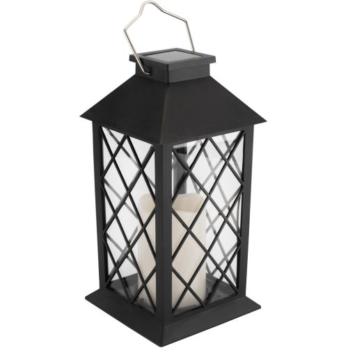 LED napelemes kerti lámpa LIRIO Függő Lámpa 28cm Fekete LUMILED