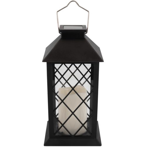 LED napelemes kerti lámpa LIRIO Függő Lámpa 28cm Fekete LUMILED