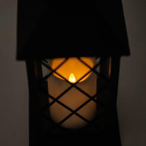 LED napelemes kerti lámpa LIRIO Függő Lámpa 28cm Fekete LUMILED