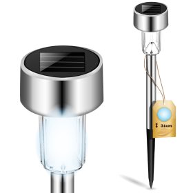   LED napelemes kerti lámpa szegecses króm 6500K PALIS LUMILED