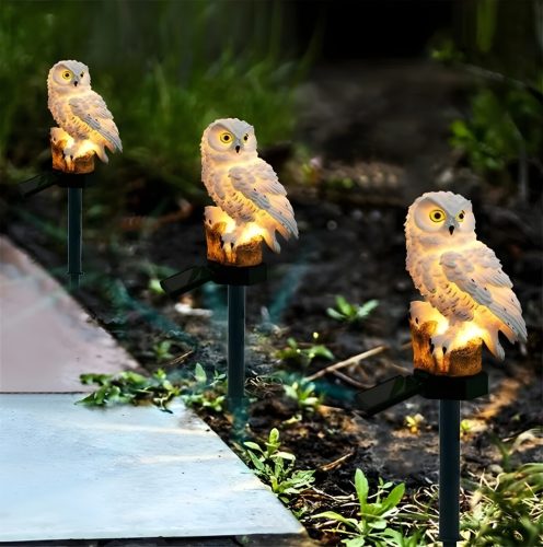Solar LED kerti lámpa Stud Owl 3000K IP44 NOKA LUMILED