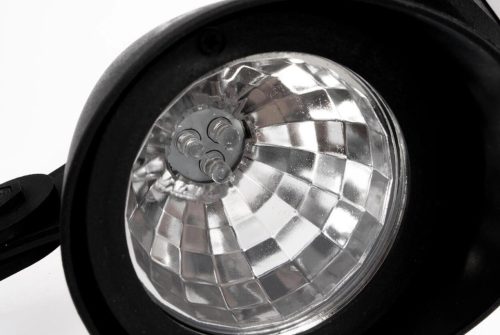 LED napelemes kerti lámpa süllyesztett fekete, irányított OGA reflektor IP44 6500K LUMILED