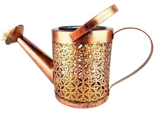 LED napelemes kerti lámpa dugaszolható öntözőkanna ROSA Réz IP44 3000K LUMILED