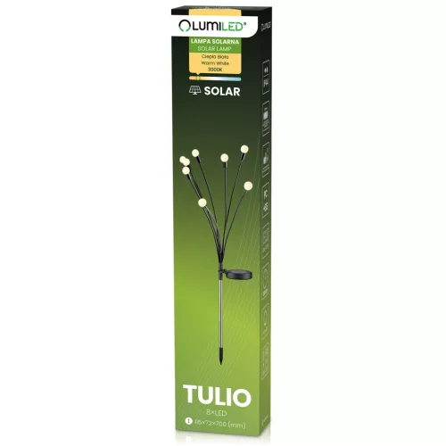 Napelemes lámpa gyermekláncfű golyók 70 cm TULIO IP44 3000K LUMILED