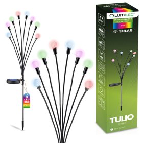   Napelemes kerti lámpa LED TULIO Ragasztható dekoratív pitypanggolyók RGB LUMILED