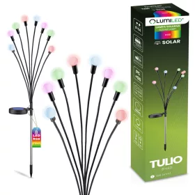   Napelemes kerti lámpa LED TULIO Ragasztható dekoratív pitypanggolyók RGB LUMILED