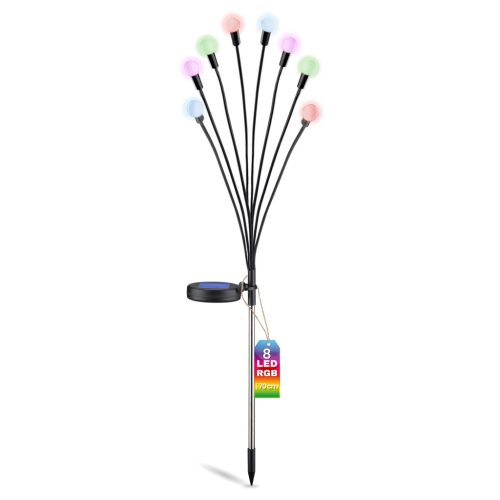 Napelemes kerti lámpa LED TULIO Ragasztható dekoratív pitypanggolyók RGB LUMILED