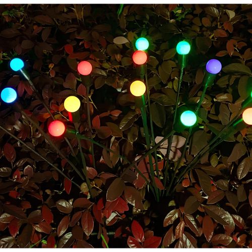 Napelemes kerti lámpa LED TULIO Ragasztható dekoratív pitypanggolyók RGB LUMILED