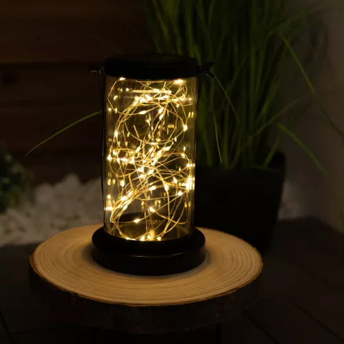 ABRELA LED napelemes lámpa kültéri kerti álló függőlámpás 3000K IP44 LUMILED