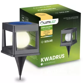   Napelemes kerti lámpa LED KWADRUS hajtott kültéri labda 3000K LUMILED