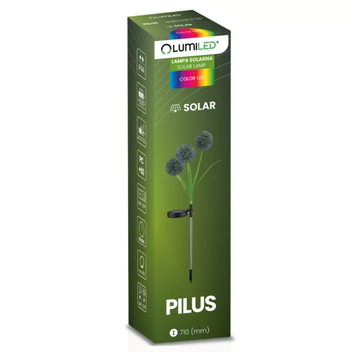 Napelemes kerti lámpa LED PILUS RGB Betét Dekoratív Virág Fokhagyma LUMILED