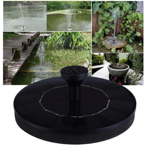 Napelemes LED-es szökőkút HERMES kerti úszó szivattyúval 180l/h LUMILED