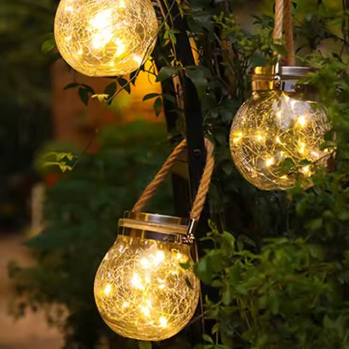 Napelemes kerti lámpa LED MAGUS 3000K akkumulátoros lámpás lámpás üveg LUMILED